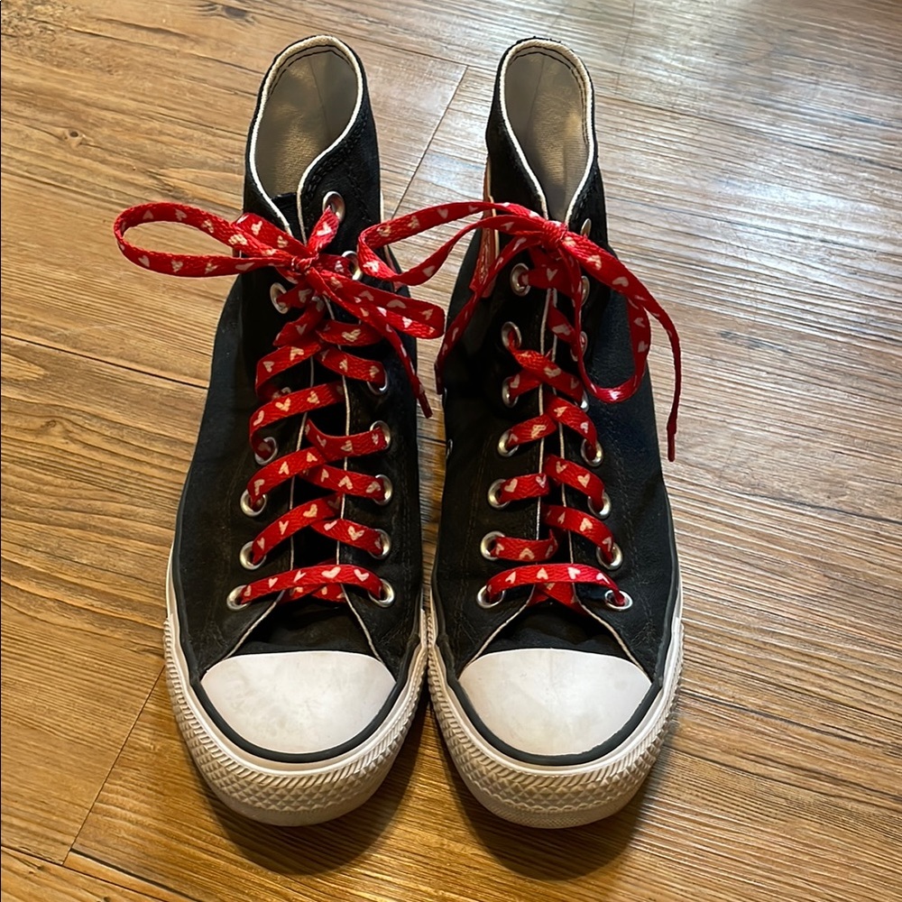Converse Black and Red Sneakers Classic High-Top Design